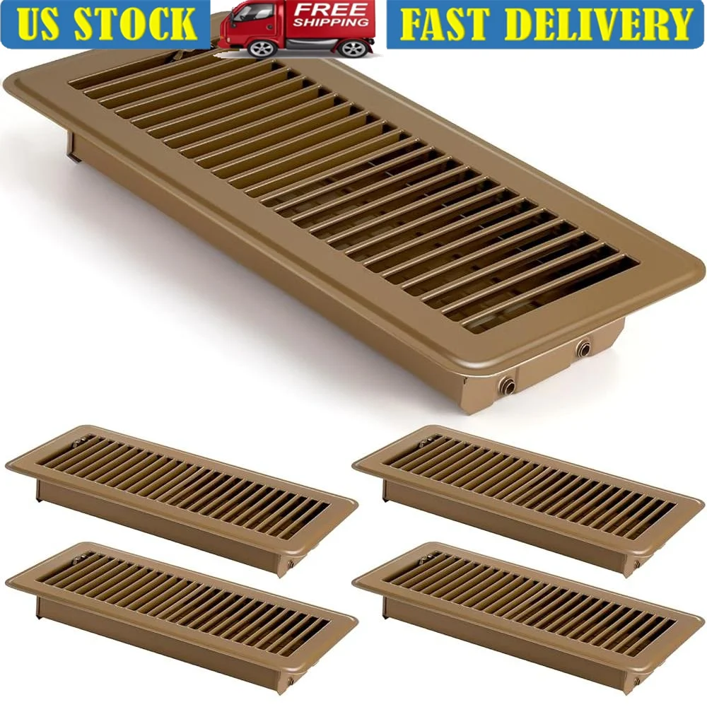 

Сверхмощные металлические напольные вентиляционные крышки. Простая установка. Нержавеющие крышки для регистров. 4x12 дюймов. Упаковка из 6 прочных домашних декораций.