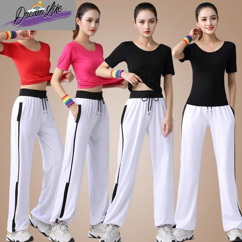 

Летний танцевальный костюм для женщин: комплект из хлопка и ацетатного волокна для выступлений, традиционный сценический наряд.