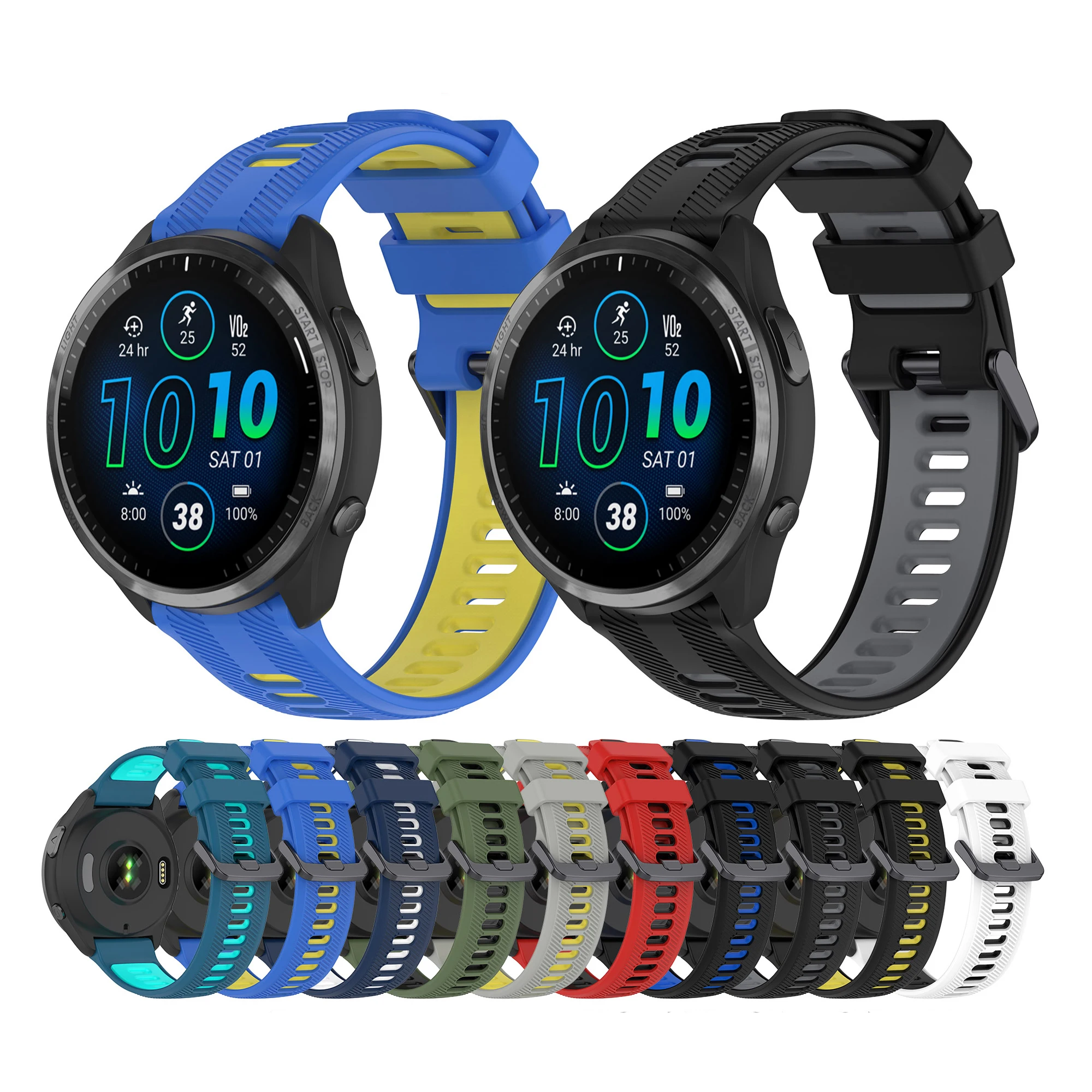 22mm Silicone Band For Garmin Forerunner 965 955 Smart Watch Band For Garmin Fenix 6 GPS Descent G1 Instinct 2 Quatix5 Bracelet