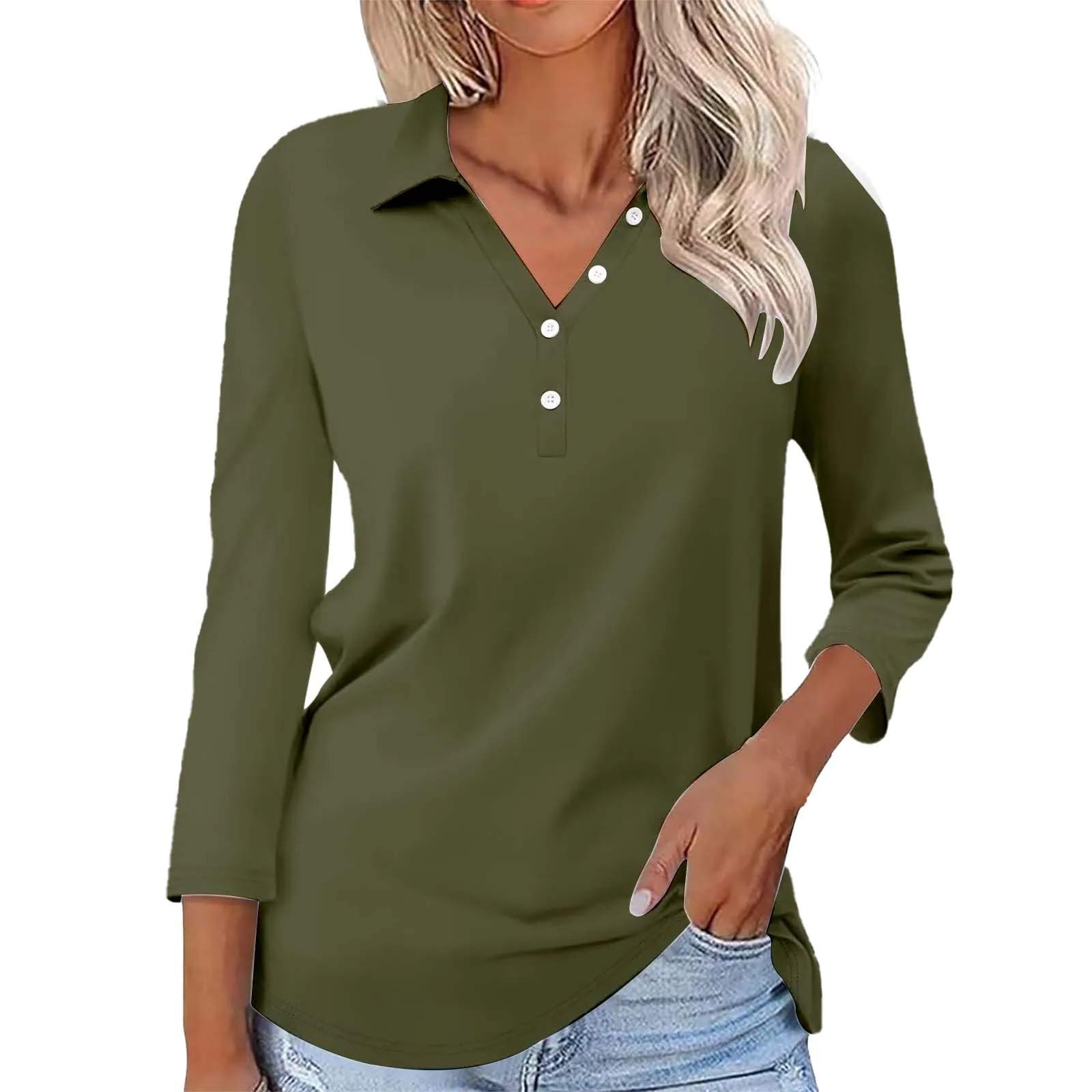 Women's Solid Color Shirt Autumn Long Sleeve High Quality-price Ratio Shirt Versatile Daily Button Top 16 Colors