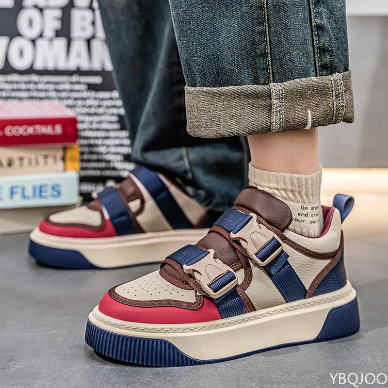 

2025 новая спортивная трендовая мужская спортивная обувь на толстой подошве, нишевые повседневные удобные мужские кроссовки на шнуровке, увеличивающие рост