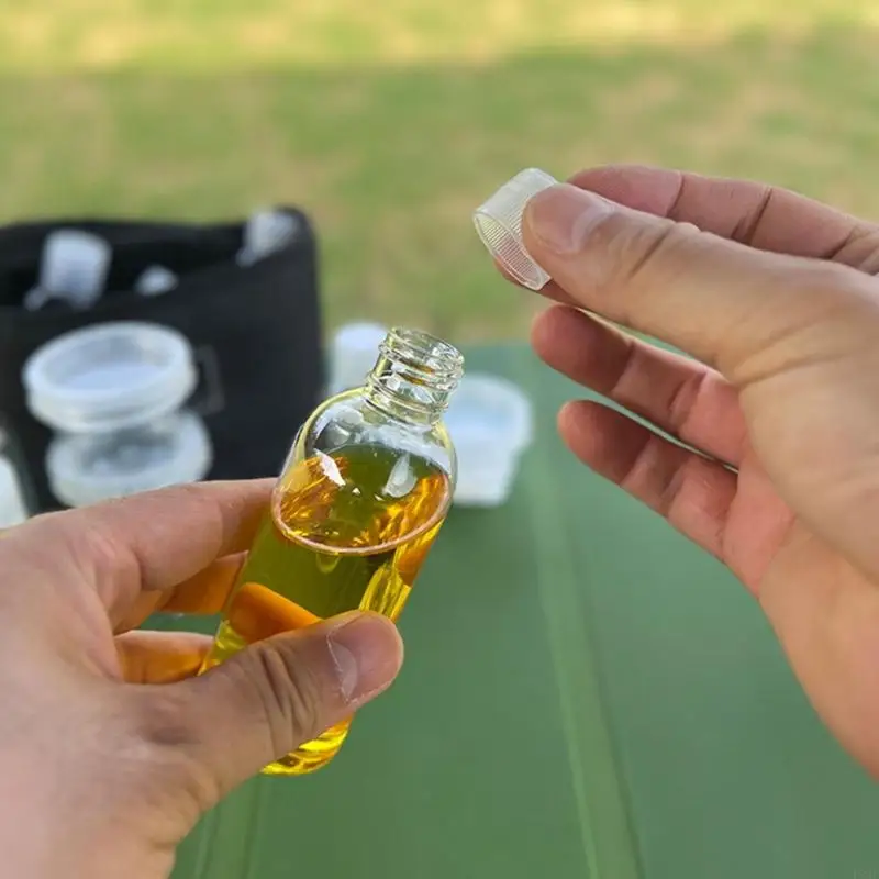 2025 زجاجات تخزين توابل خفيفة الوزن جديدة تضغط على زجاجات التوابل للتوابل للمخيمون وعشاق النزهات