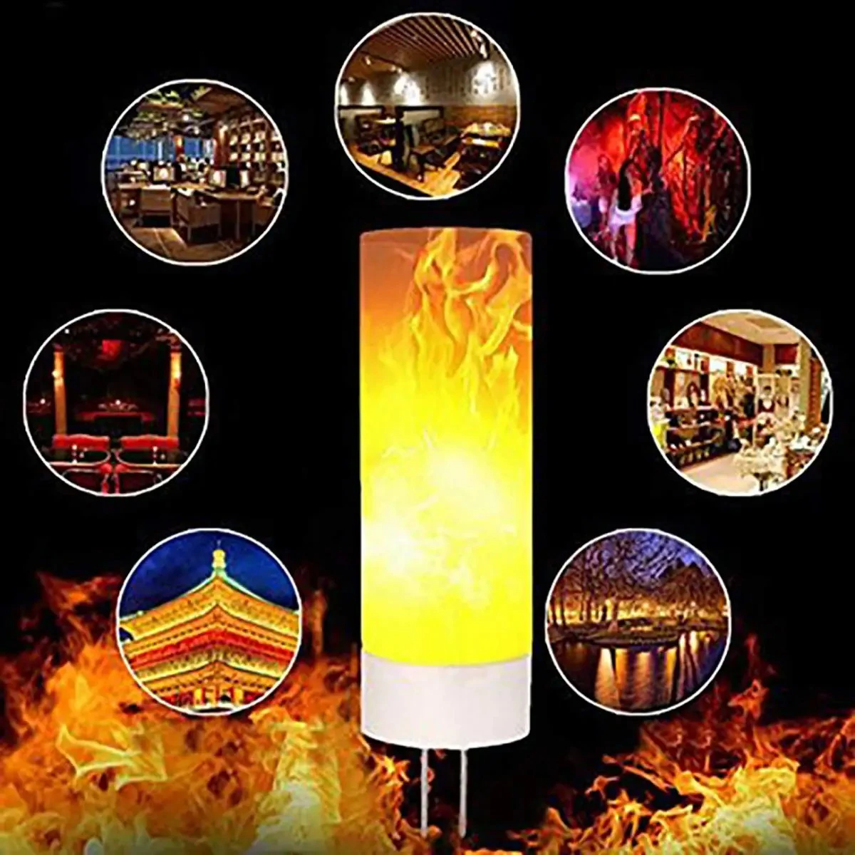 G4 Led Flame Light Bulbs Fire Flicker Effect Lamp SMD2835 Quarto 1700K Luzes de ampola de poupança de energia Leds Bulb 36leds Iluminação de milho