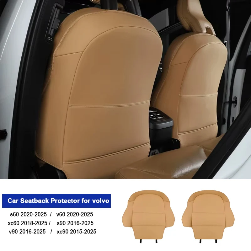 

Car Seatback Protector for volvo XC90 XC60 S90 S60 V90 V60 Seat Back Protective Anti-Kick Mats Leather Interior Accessories