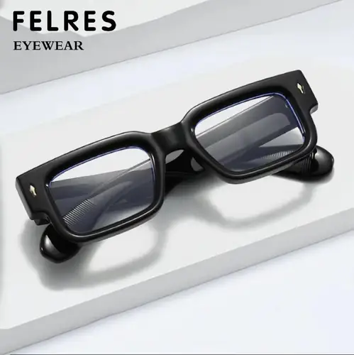 Imagen 2 del producto Gafas de lectura cuadradas fotocromáticas a la moda para hombres y mujeres, gafas ópticas graduadas con montura gruesa, gafas de sol grises que cambian de Color