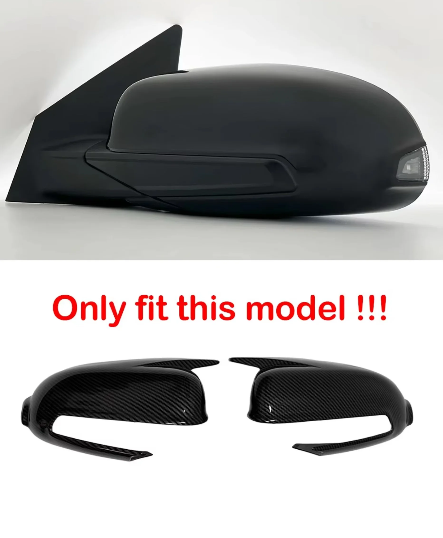 Fit  For Hyundai Kona 2018 -2023 Car Rearview Side Mirror Cover  Rear View Mirror Cover Trim