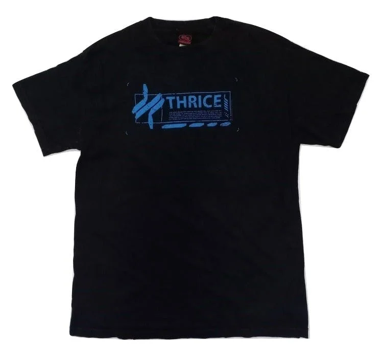 Vtg 2004 Thrice Band Tshirt Emo Metal Hardcore Cinderblock