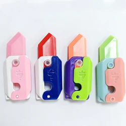 3D Printing Gravity Knife Toy Cub Jumping Small Radish Knife Fidget Toys Decompression Push Card Small Carrot Knife