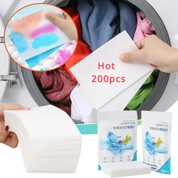 200/50pcs Dyeing Cloth for Washing Machine Mixed Dyeing Anti-color Absorption Board Personal Care Laundry Accessories Cleaning