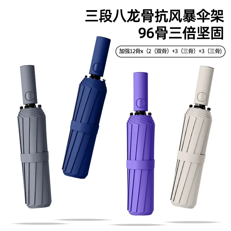 

24-Bone enlarged automatic umbrella, reinforced and thickened, women's sun protection custom umbrella