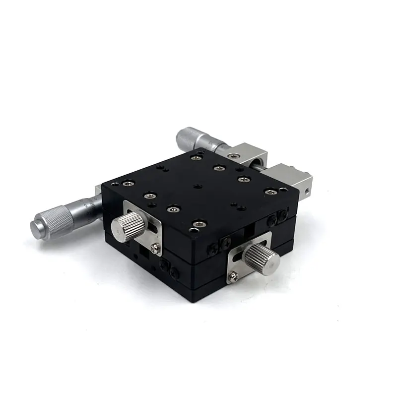 XY Axis 60*60mm Precision Bench Vise Manual Displacement Platform LY60-LM Linear Sliding Worktable