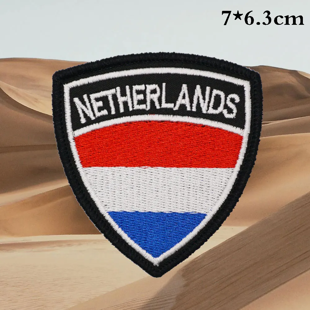 Dutch flag Tactical Embroidery Patches for Backpacks and Clothing military Accessories with Hook backing or iron on