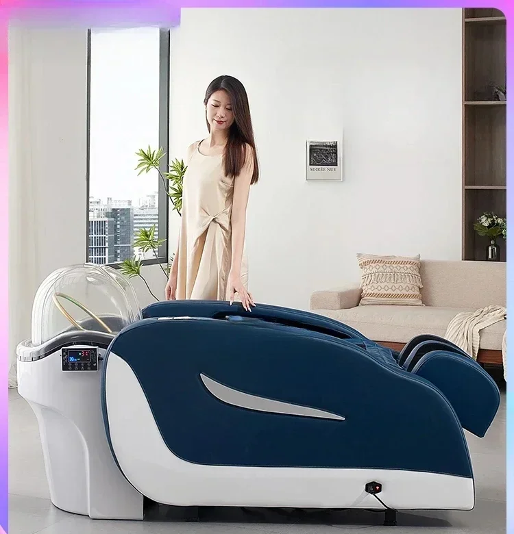 Electric Massage Shampoo Bed Head Treatment Water Circulation Fumigation Flushing Automatic Shampoo Bed