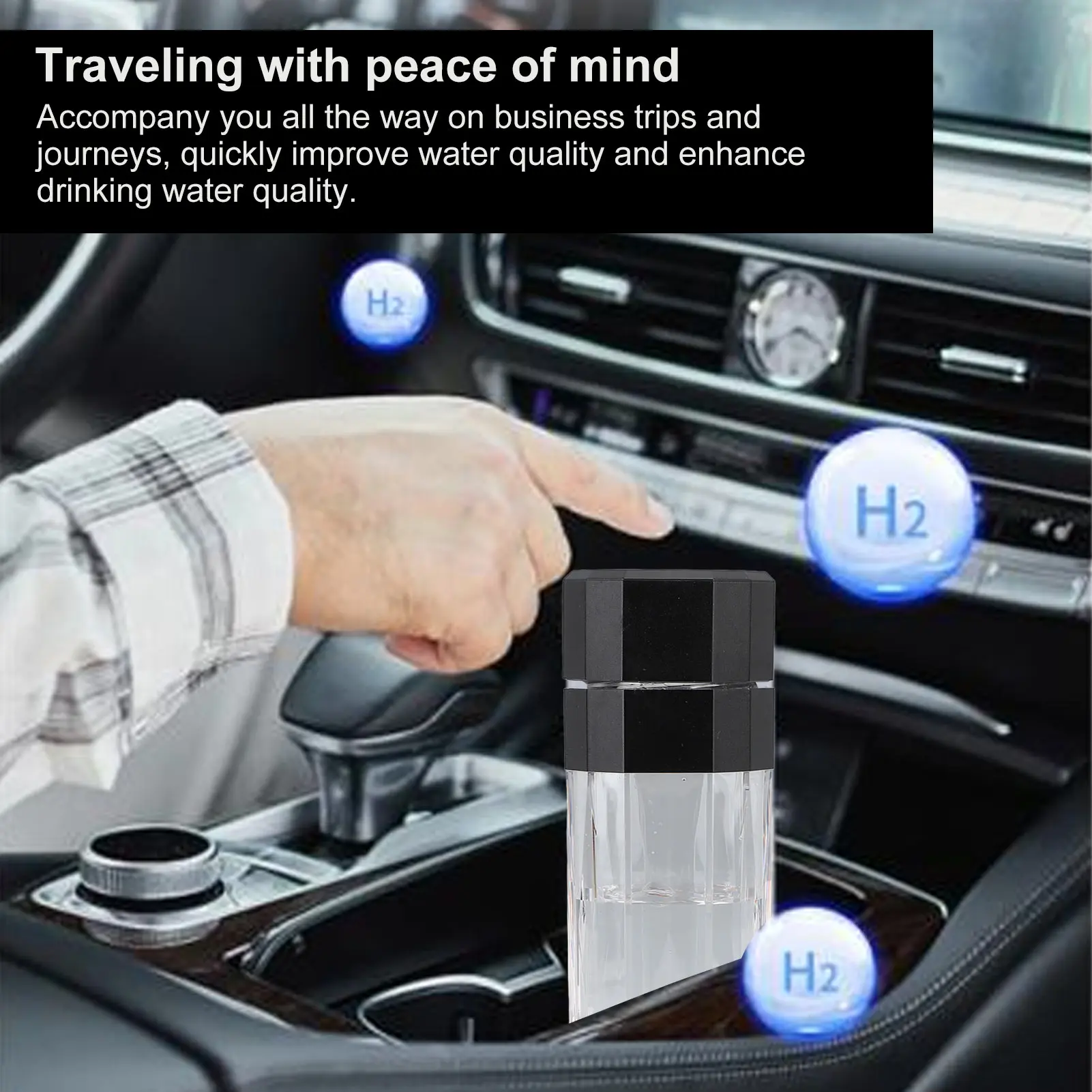 Hydrogen Generator Water Bottle Hydrogen Rich Water Bottle 5mins 10mins Colorful Lights   Electrode for Office