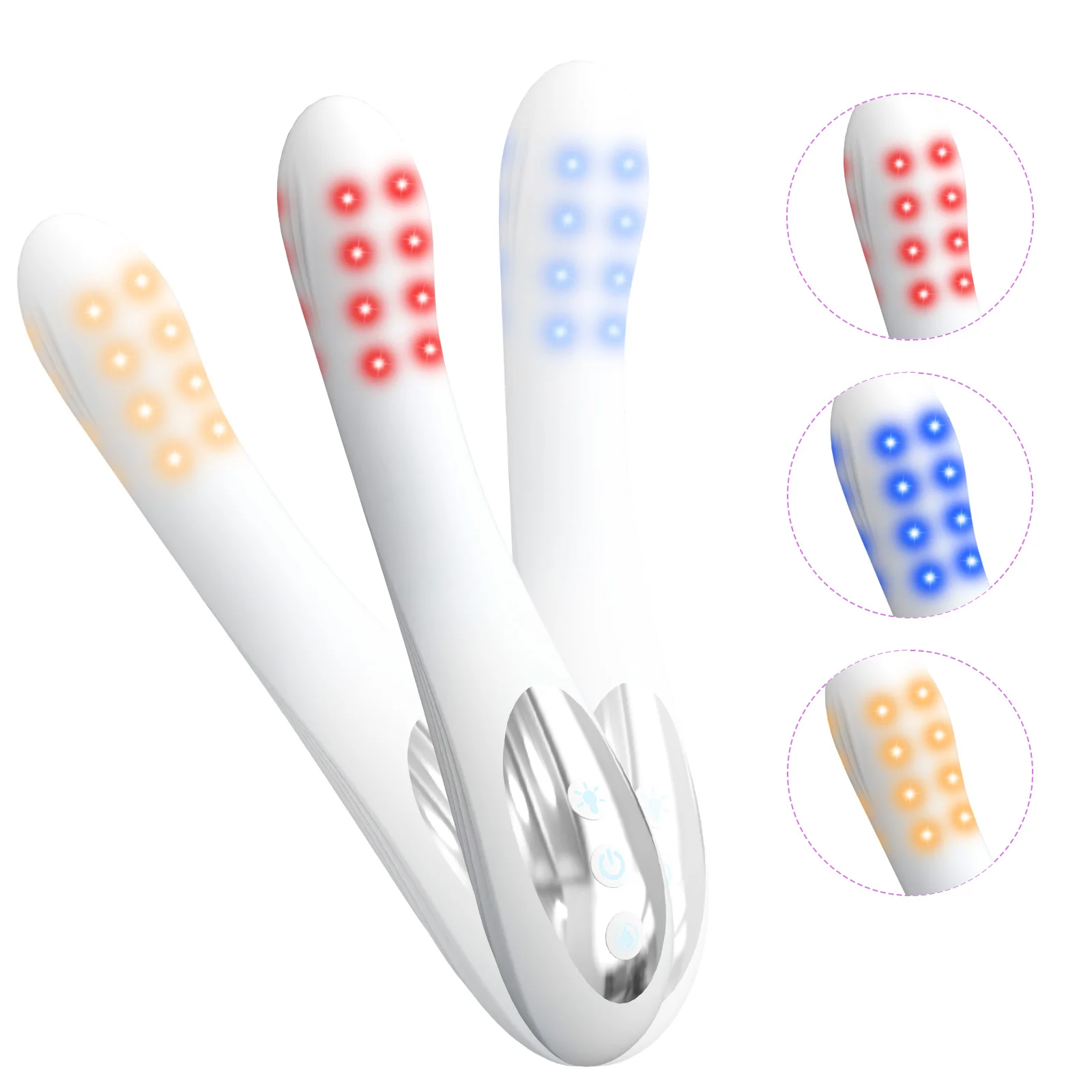 

Вагинальное омоложение, красно-желтое и синее устройство для терапии света, женское устройство для личной гигиены с функцией нагрева и 8 режимами