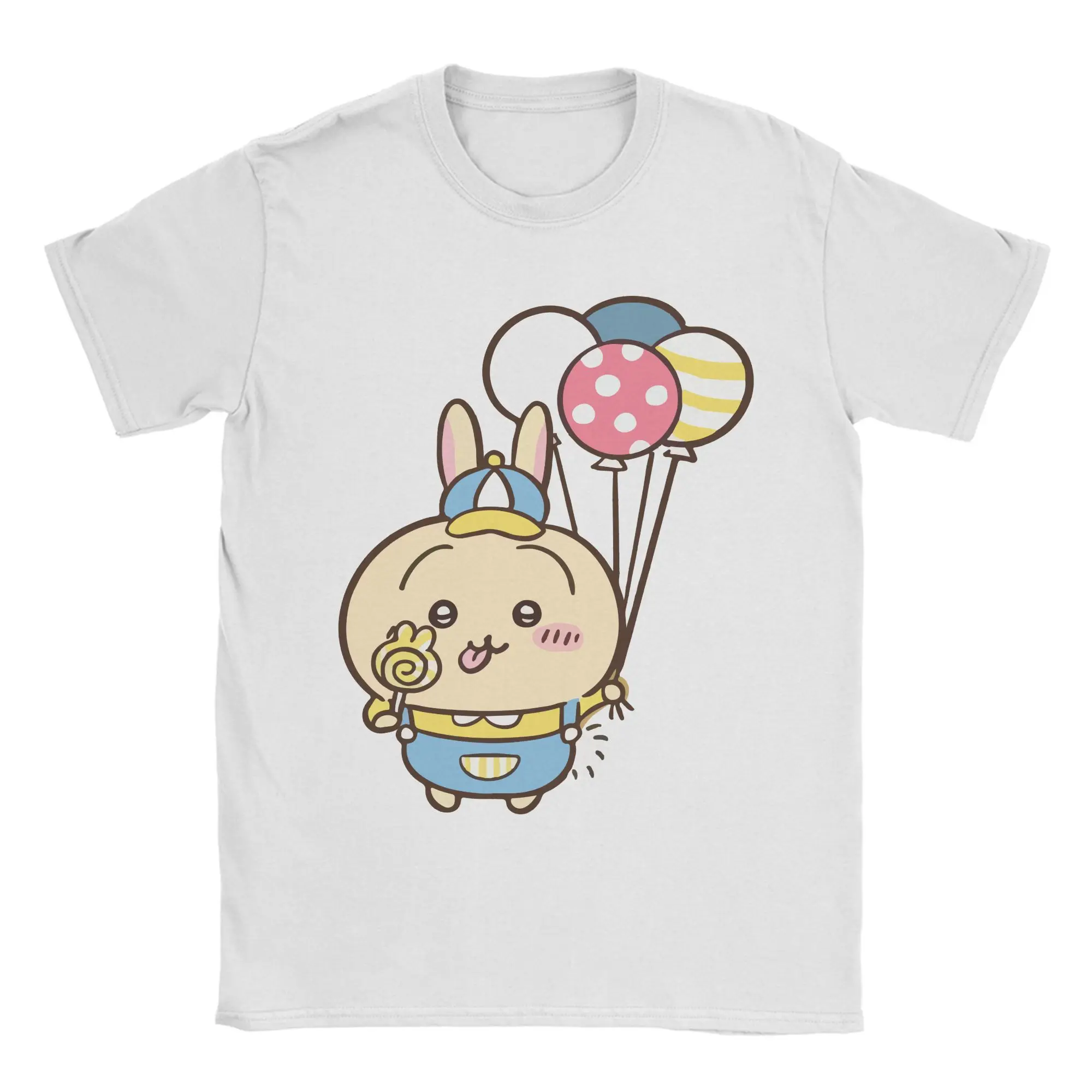 Novelty Cartoon Cute Chiikawas T-Shirts for Men Round Neck Cotton T Shirt Hachiware Usagi Short Sleeve Tee Shirt 6XL Clothes