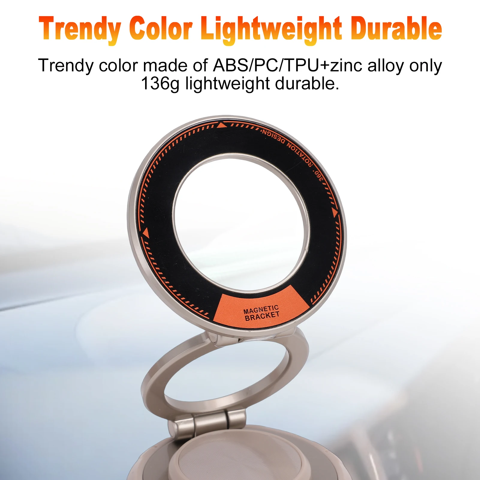 Vacuum Magnetized Phone Holder M7+ with Suction Cup Base 360 Rotation Multi Angle Adjustable  Phone Stand for All Phones