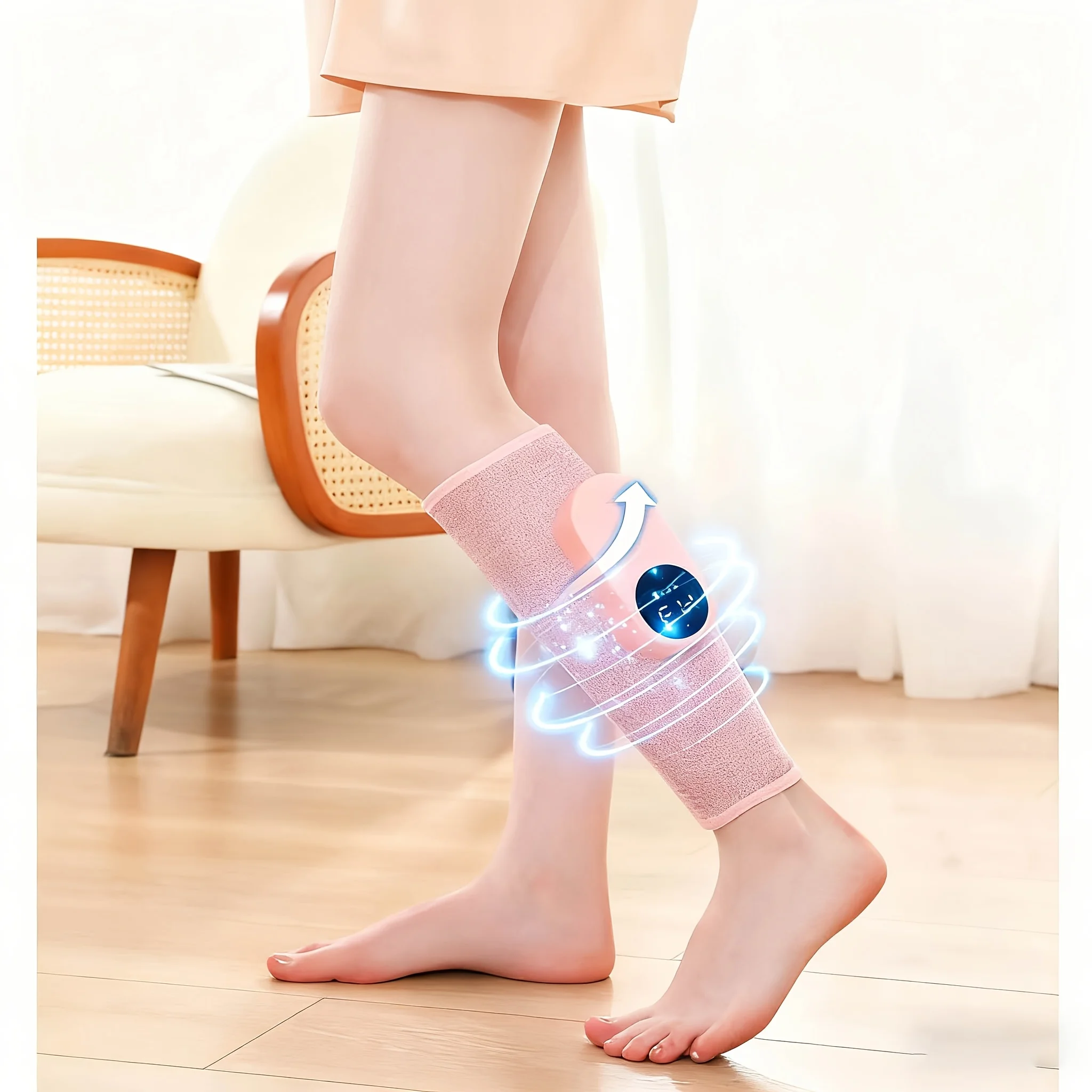 جهاز تدليك الساق بالضغط الساخن، تدليك ساخن، مدلك ساق لاسلكي، 3 أوضاع، 3 مستويات لدرجة الحرارة، أفضل هدية للآباء