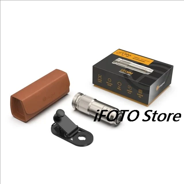 عدسة Fotorgear مقاس 135 ملم للهاتف المحمول عدسة تصوير ماكرو خارجية لهاتف T-Mount متوافقة مع Android وIphone