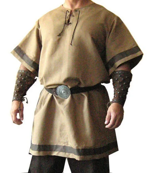 Costume Médiéval Viking Kokor pour Homme Adulte, Vintage, Renaissance, oral alier, Tenue, LARP, Armée Nordique, Tunique 7,5