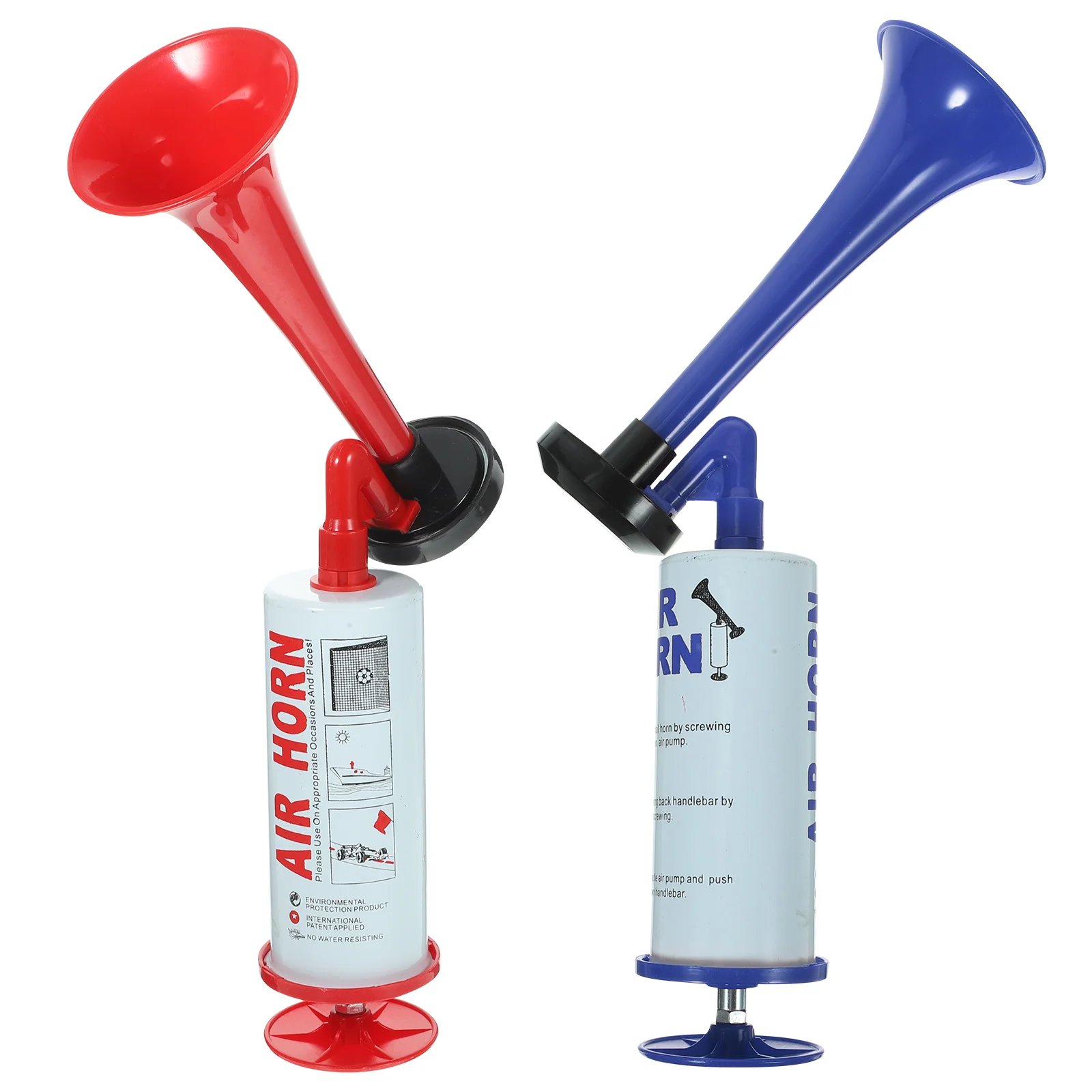 

2 Pcs Camping Air Horn Hand Push Trumpet Horns for Safety Abs Warning Pump Noisemakers