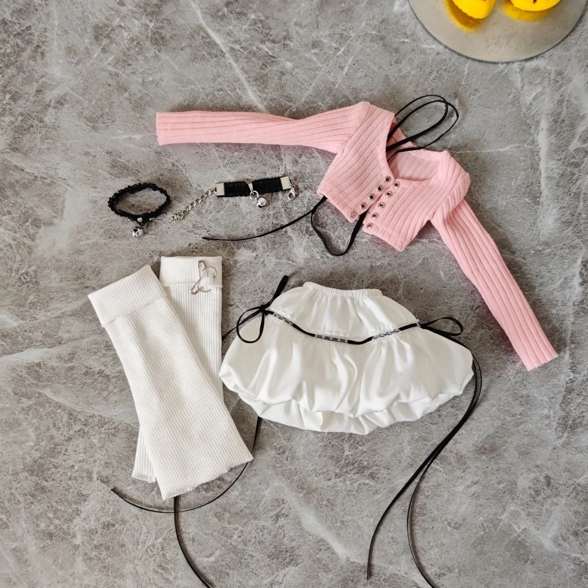 

（customization 30day）BJD doll clothes suitable for 1/4 size pink set clothes set doll accessories (4 points)