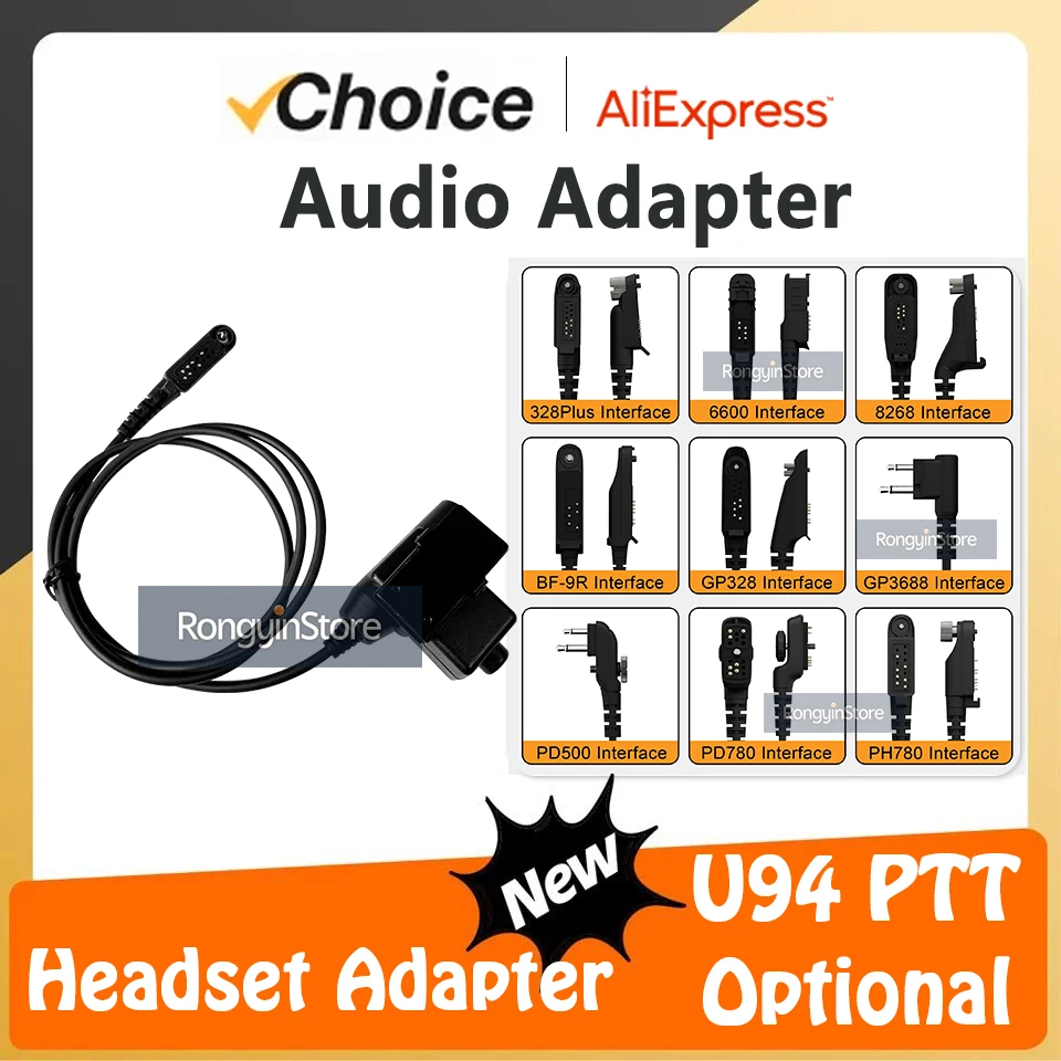 

Military Tactical U94 PTT Headset Adapter Compatible with Xir P6600 XiR P8200 DP3400 GP140 HT750 GP3688 CP150 BD502 PD660 GP344
