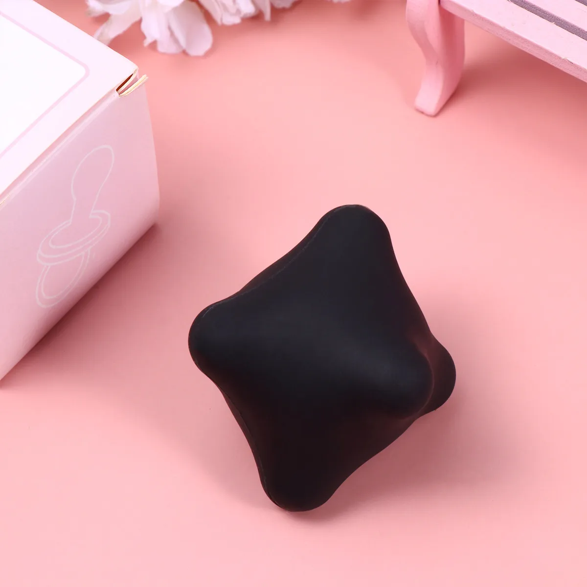 

Силиконовый массажный мяч черный для терапии рук, снятия стресса, фитнеса, глубокого массажа мышц, снятия боли, йоги, фитнеса