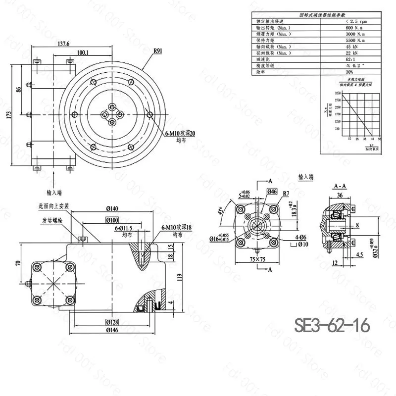Drive, Rotary Drive Reducer, Worm Gear Turntable, Fence Type Rotary Gear Reducer