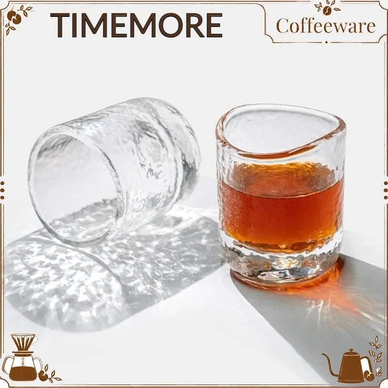 Carafe à café en verre martelé de style japonais TIMEMORE, résistante à la chaleur, avec tasses pour servir le café à la maison