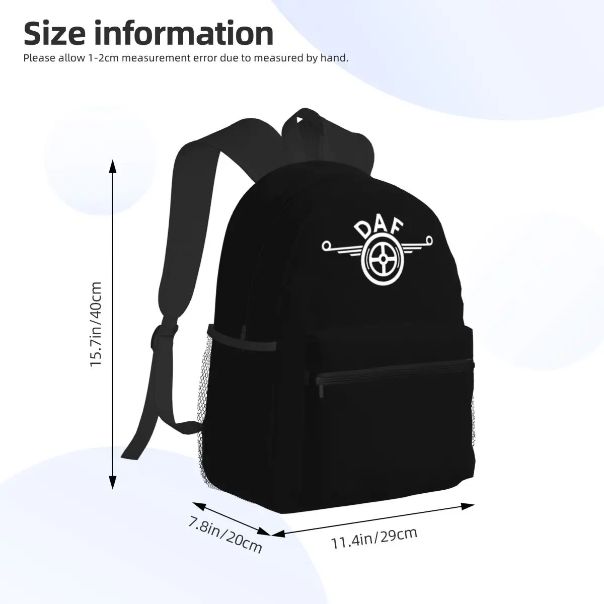 Camion DAF Logo Pattern zaino Casual borsa portaoggetti semplice torna a scuola forniture per ufficio cancelleria carina