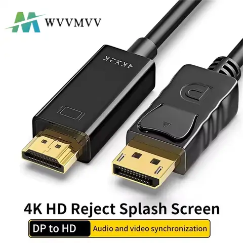 DP DisplayPort to HDMI-Compatible Adapter Connecto Converter 1.8m cable 4K 2K 1080P For desktop laptop PC TV monitor projector