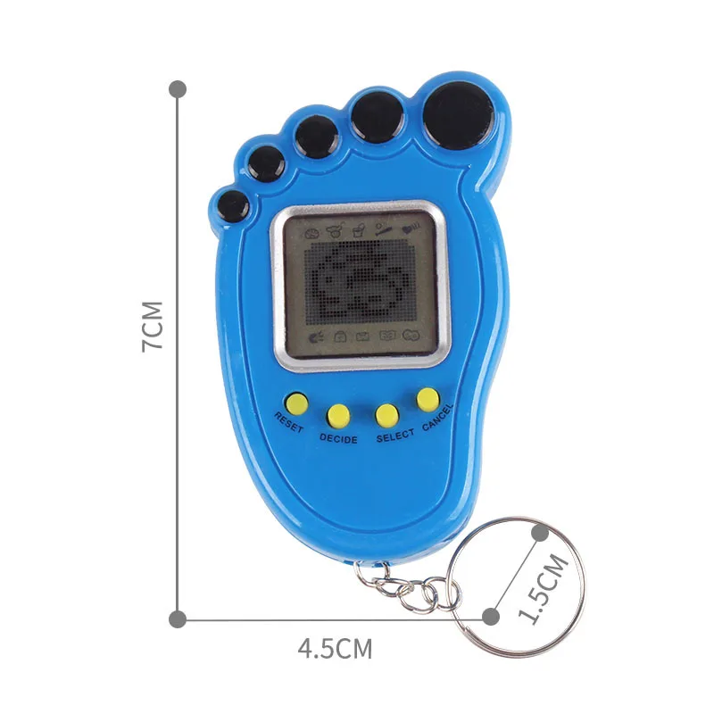 Nostalgia Classics Foot Handheld Miniature Electronic Game Machine Virtual Cyber Digital Pet Game Toy Digital Electronic E-Pet