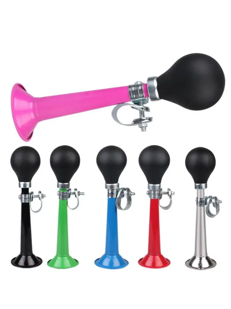 Klaxon à Air en métal pour vélo, trompette, ampoule en caoutchouc à presser, sonnerie de vélo