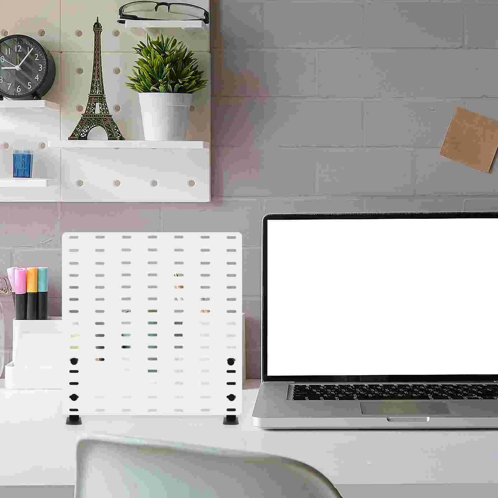 Soportes para tablero perforado, soporte de Panel para mesa, abrazadera de escritorio, accesorios de pantalla de acero inoxidable, 2 uds.