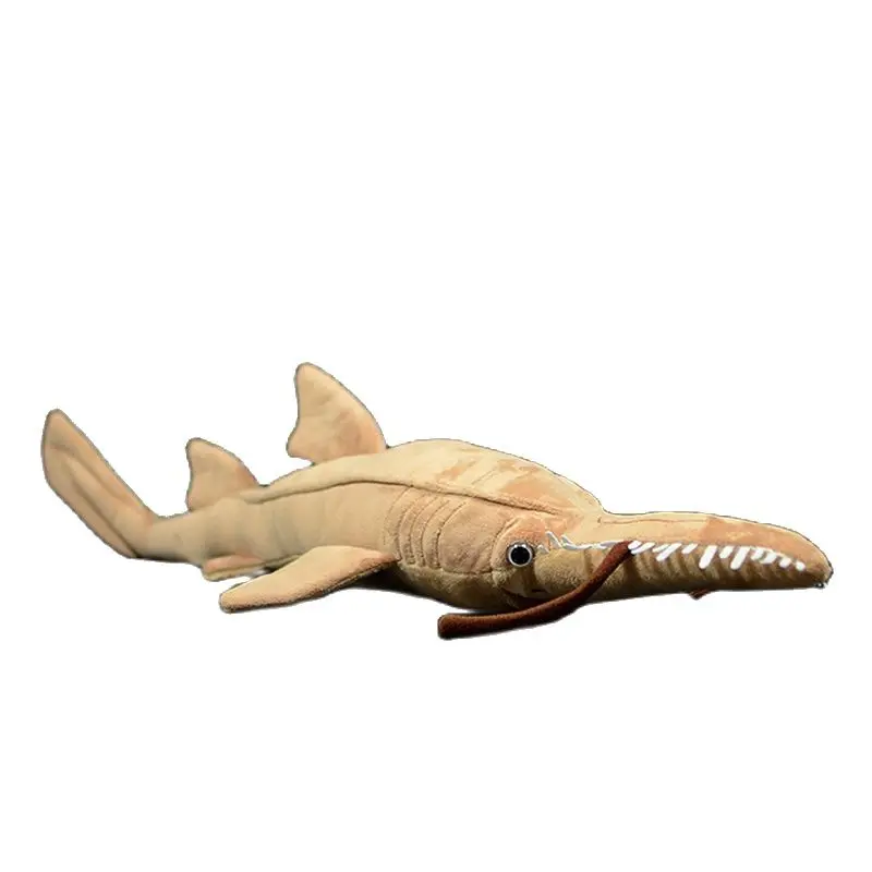 Cute 66cmSaw Sharks Stuffed Plush Toys Model Sea Animals Pristiophoridae cirratus Soft Lovely Simulation Doll  Gift