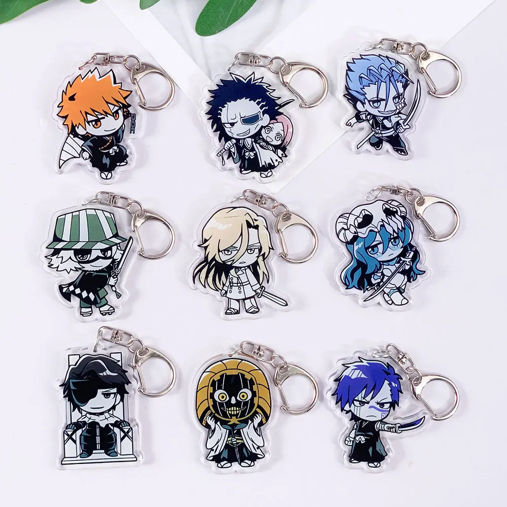 شخصيات أنيمي بليتش لطيف المفاتيح اكسسوارات الاكريليك حقيبة سحر الكلاسيكية على ظهره قلادة الإبداعية حلقة رئيسية هدايا لمحبي