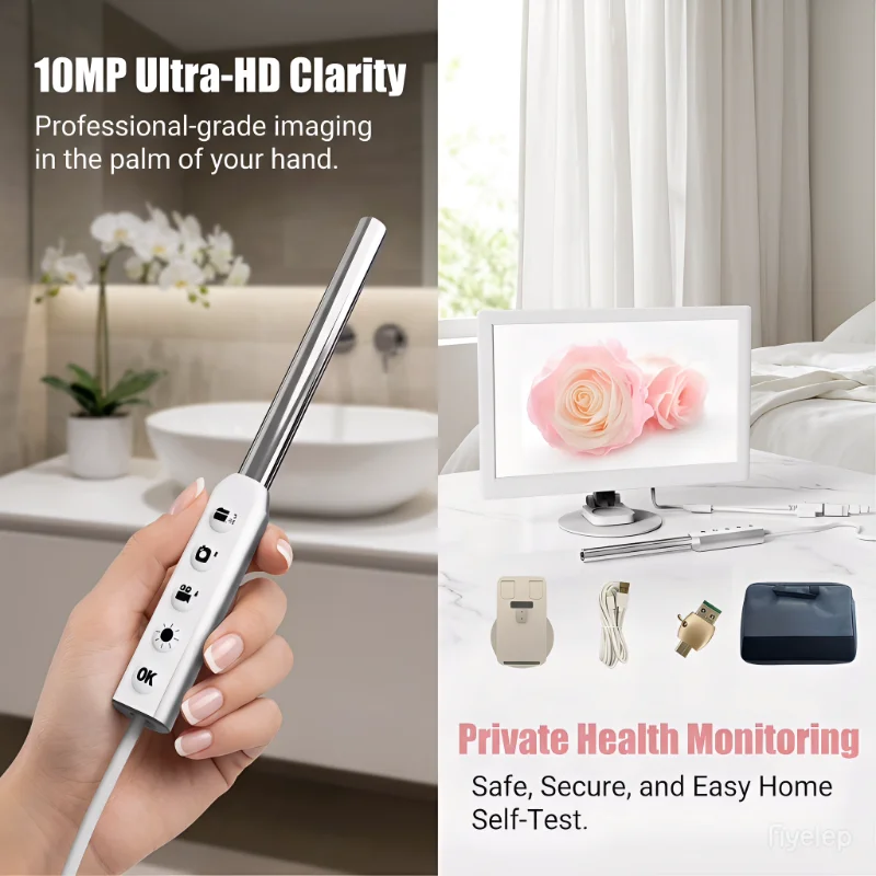 10MP HD Gynecology Inspection Endoscope 360° Observation Vaginal Detector For Home Beauty Salon Use