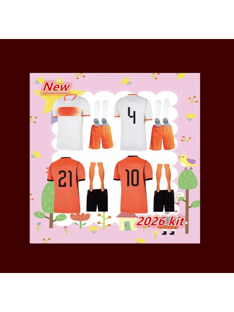 Nieuw 2026 Nederland home decor kinderkit 26 27 Holland oranje shirt Custom Films - afbeelding 2
