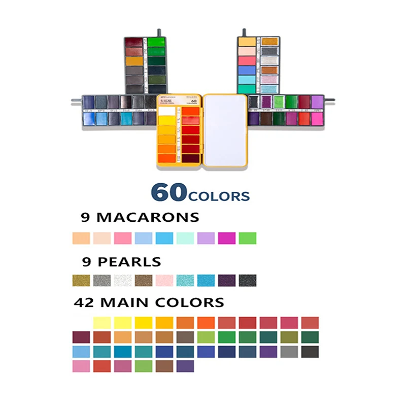 36/48/60 Kleur Effen Aquarel Acuarelas Verbouwing