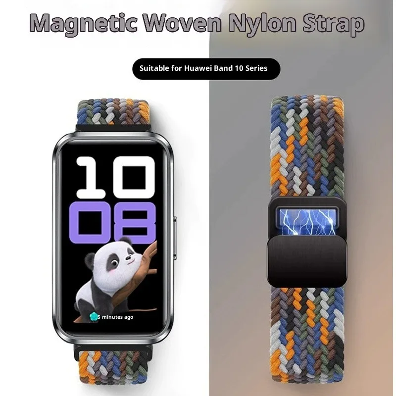 

Nylon Strap For Huawei Band 10 9 8 Braided comfortable Magnetic Buckle Adjustable watchband Huanwei Band 10/9/8 Accessories Belt