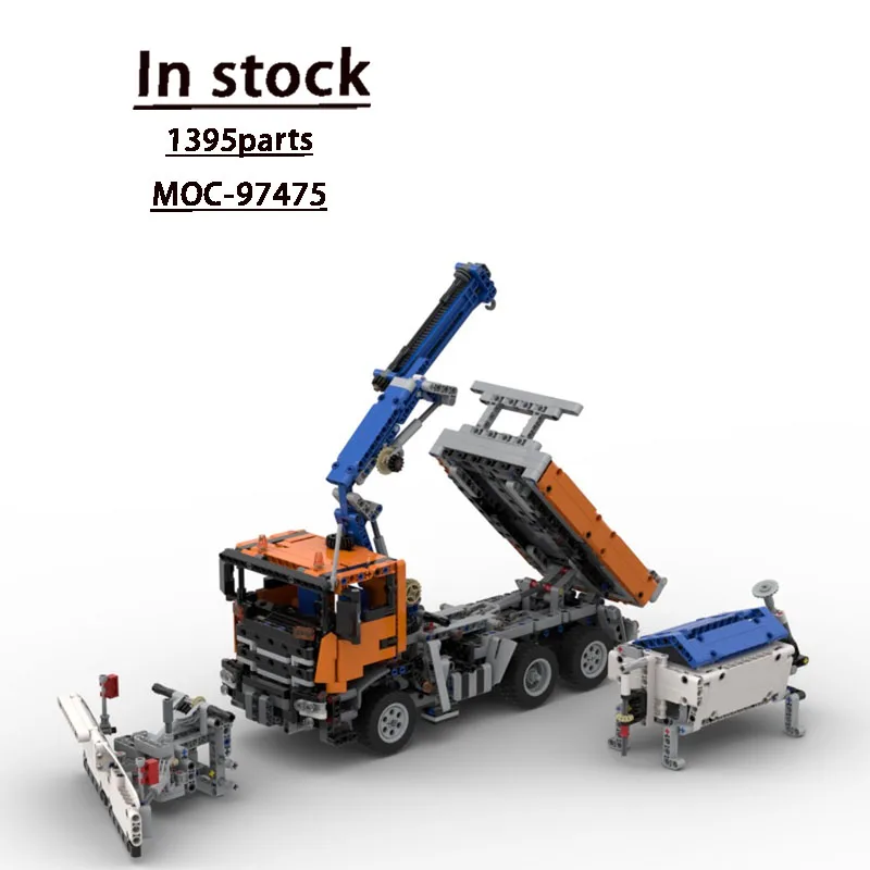 

MOC-97475 New City XT Snow Plow Building Block Model 1395 Parts MOC Creative Boys Children's Birthday Building Block Toy Gift