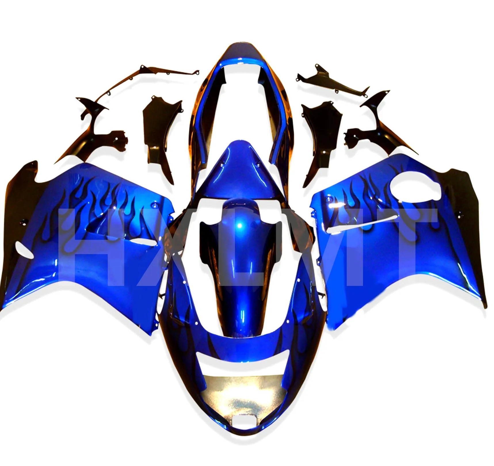 Image of Neues ABS-Verkleidungsset – Karosserie-Kit für CBR1100XX 1997–2007 CBR1100. Neues ABS-Kunststoff-Verkleidungsset für Motorräder, blau