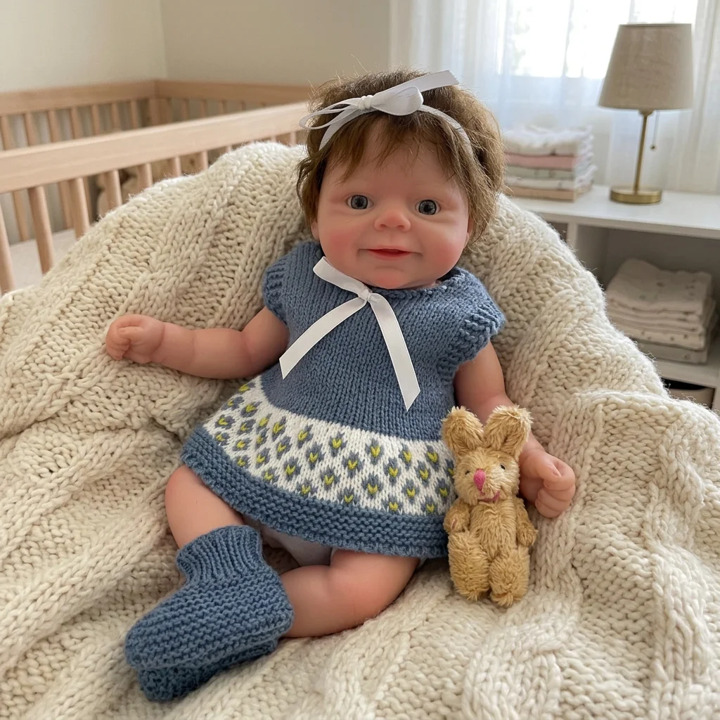 10 Inch Full Body Silicone Reborn Doll Rooted Hair Design Lifelike Hand Painted Waterproof Collectible for Holiday Gifts
