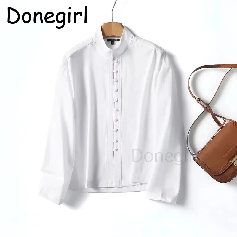 Women Shirts Poplin White Shirts Women Shirts & Blouses Button-Up Long Sleeve Blouses Office Wear Women Elegant Blouse 2025