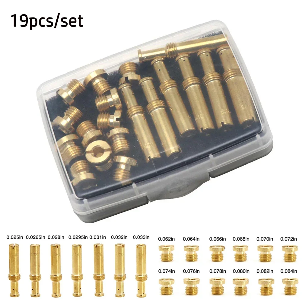 1 Set/19 Pcs Jet Assortment Kit For S&S Cycle Super B E G Carbs Carburetors Fits OHO Shorty Carburetors By For V-Twin For MFG