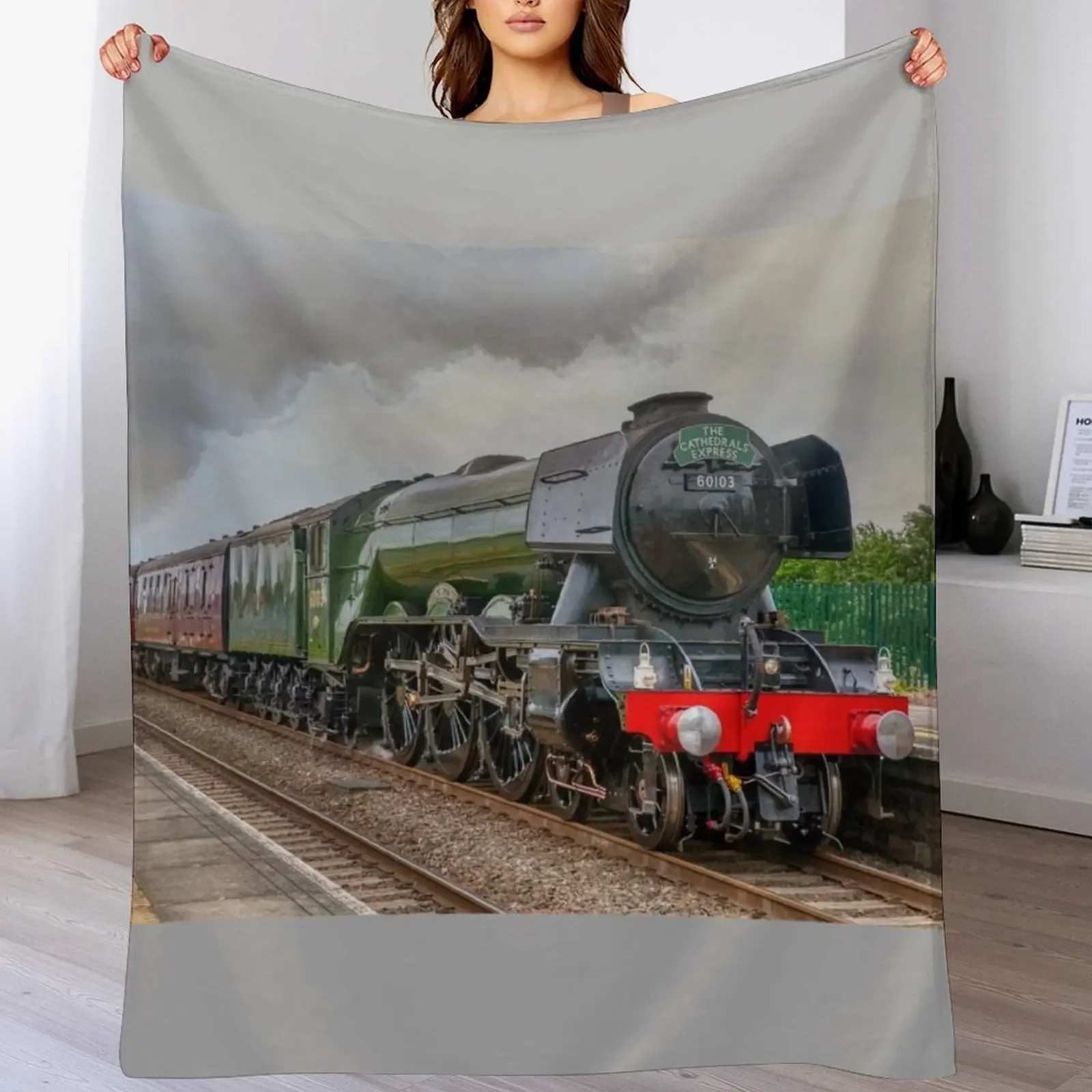 

The Flying Scotsman Throw Blanket Foldable Soft Warm Blanket for Outdoor Use