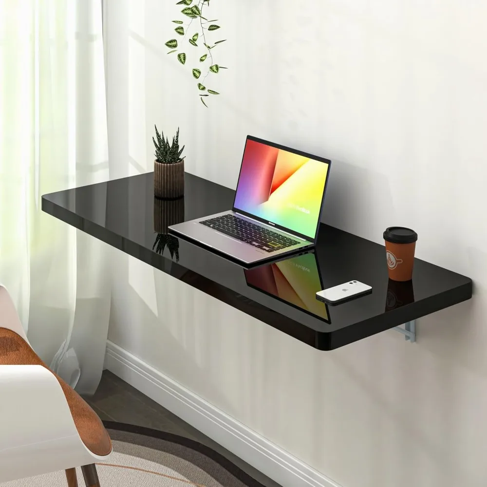 Tavolo pieghevole da parete lucido 39,4" L x 19,7" L, tavolo pieghevole per lavanderia per lavanderia, ufficio domestico, cucina, camera da letto,