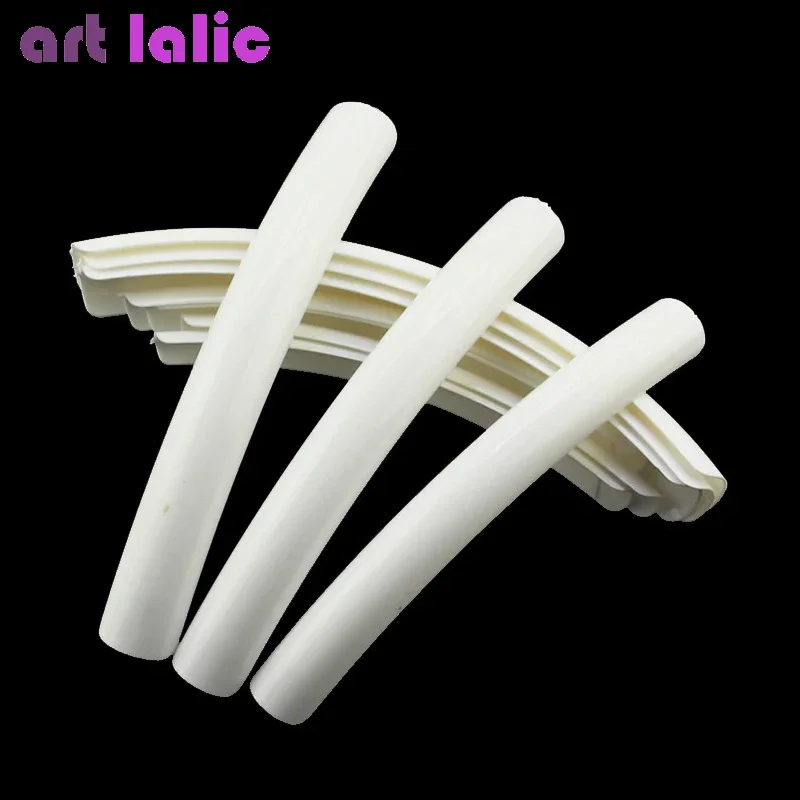 Uñas postizas extralargas naturales transparentes, juego de puntas de uñas postizas, media cubierta acrílica, uñas postizas de salón transparentes, 10 Uds.