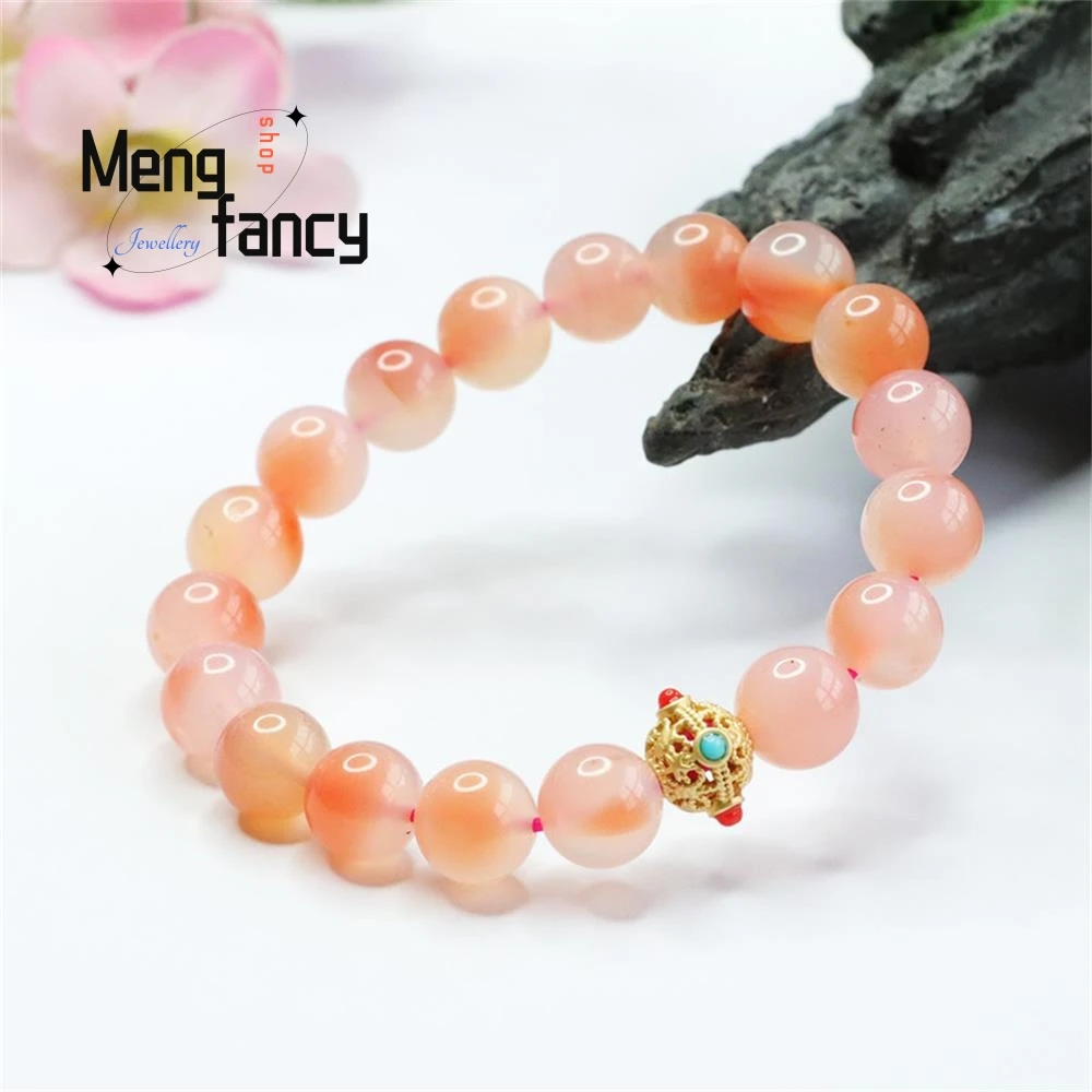 Natural Salt Source Agate String Crystal Colorful Bracelet Simple Elegant High-grade Fashion Jewelry Best Selling Holiday Gifts